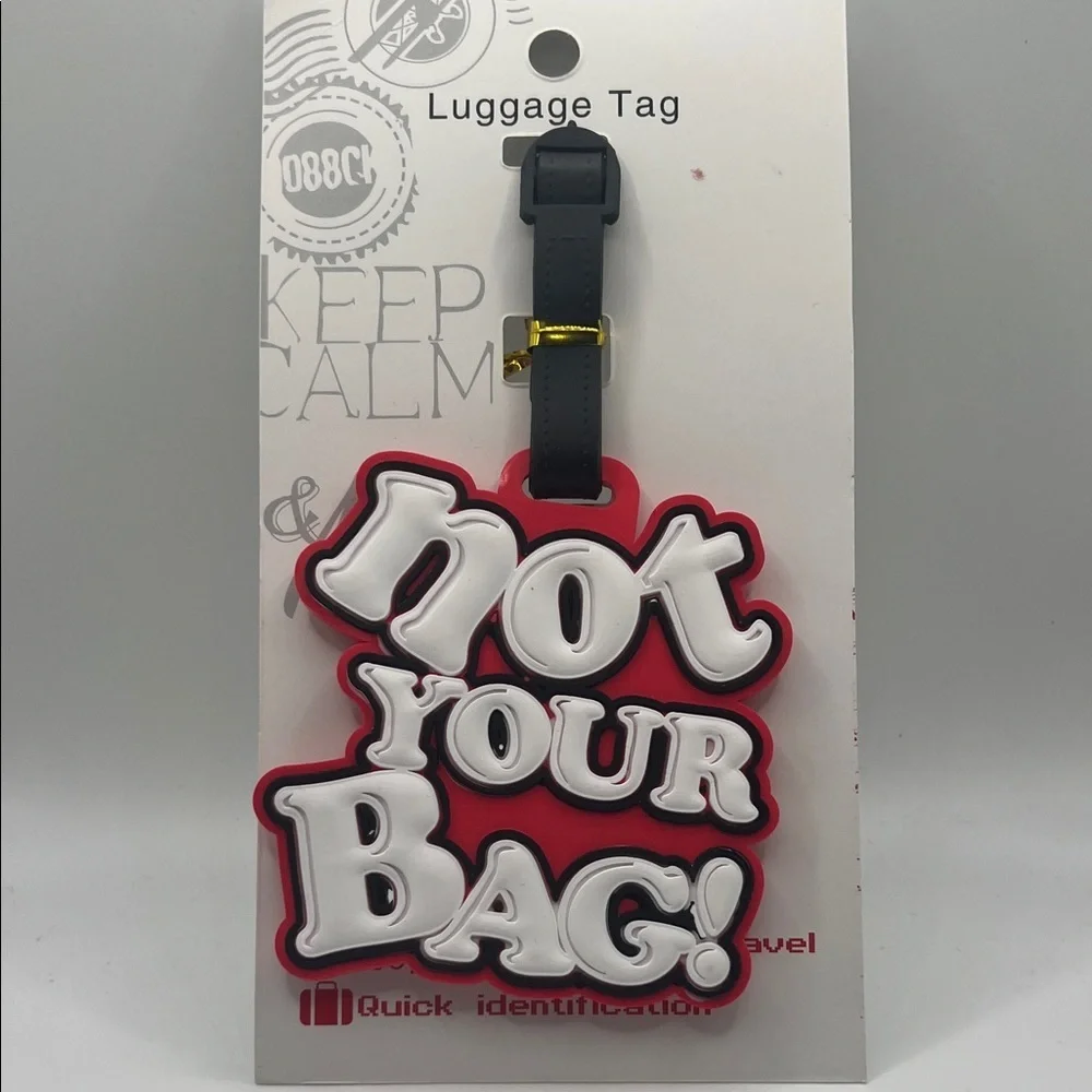 315.‎ Red and White Luggage Tag